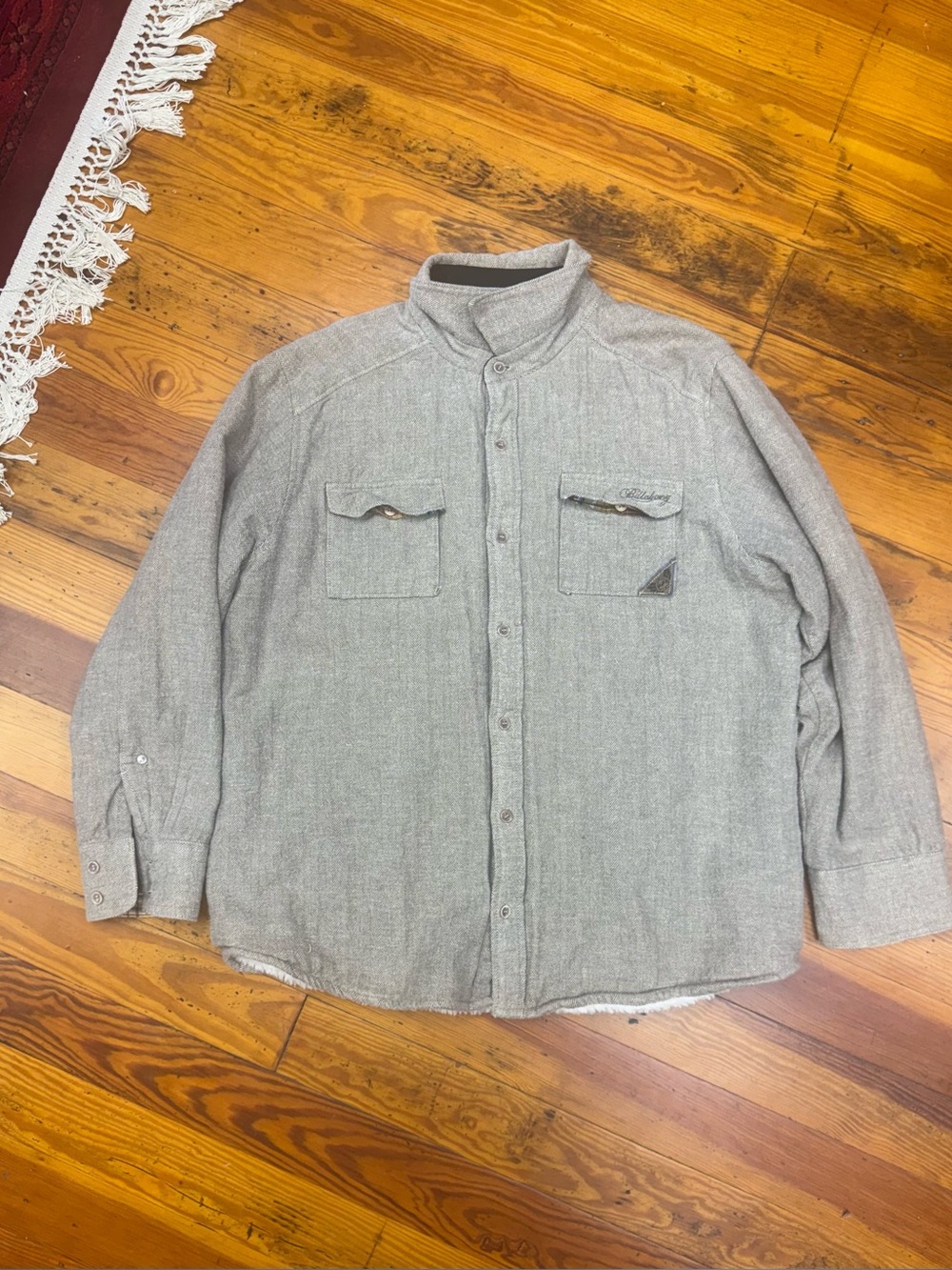 Billabong Sherpa Lined Herringbone Shirt Jacket Mens XL Straight Fit Shacket